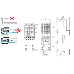 Soclu releu 14 pini finder 94.54