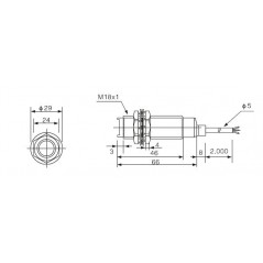 Senzor optic retroreflexiv M18 - PNP NO