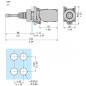 Joystick 4 pozitii revenire XD4PA24, 1 ND